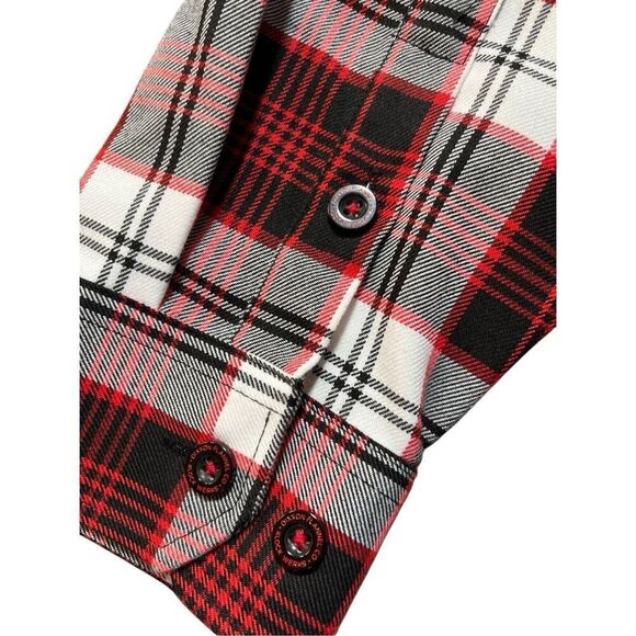 Dixxon Flannel Klock Werks 25 Year Limited Edition Red White Plaid Men’s L Snap - Picture 7 of 12